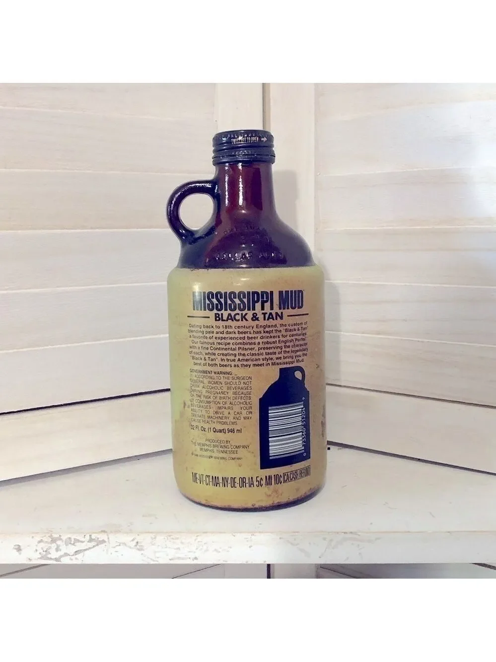 Vintage Brown Glass Mississippi Mud Beer Bottle